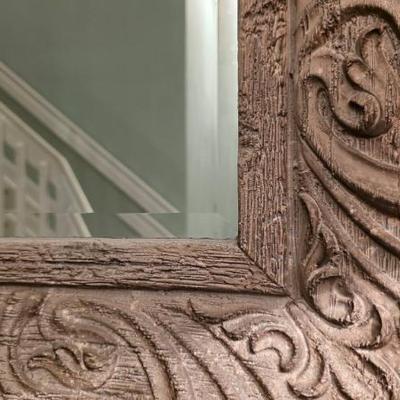 Sale Photo Thumbnail #85: Large Ornate Carved Wood Mirror
