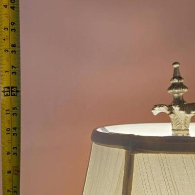 Sale Photo Thumbnail #286: Crystal Table Lamp With Off-White Shade
