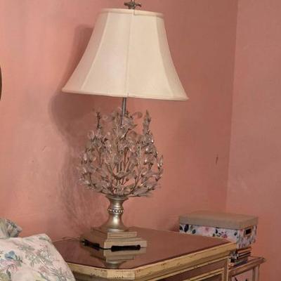 Sale Photo Thumbnail #284: Crystal Table Lamp With Off-White Shade
