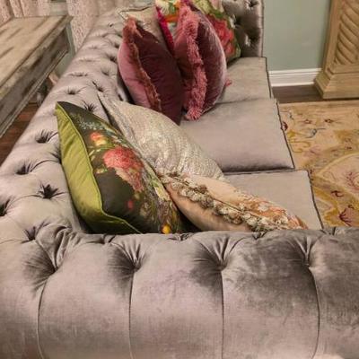 Sale Photo Thumbnail #49: Hooker Tufted Velvet Couch
