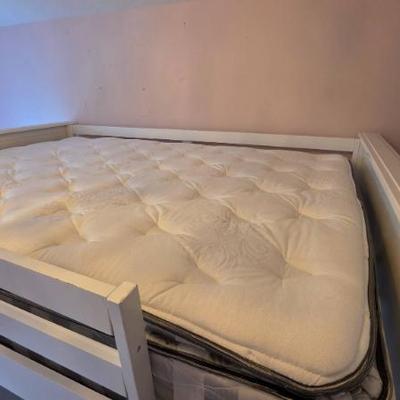 Sale Photo Thumbnail #297: White Loft Bed With Desk and Storage
