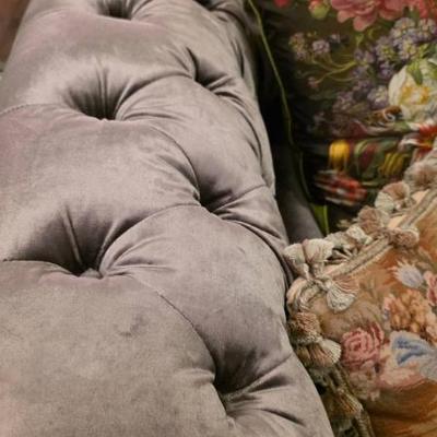 Sale Photo Thumbnail #48: Hooker Tufted Velvet Couch
