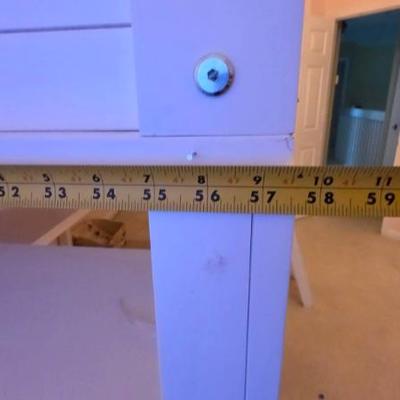 Sale Photo Thumbnail #292: White Loft Bed With Desk and Storage
