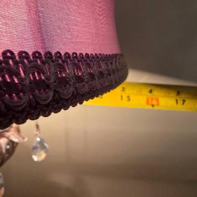 Sale Photo Thumbnail #195: Silver Table Lamp With Pink Shade
