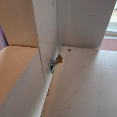 Sale Photo Thumbnail #301: White Loft Bed With Desk and Storage
