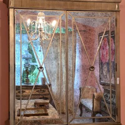 Sale Photo Thumbnail #228: Hooker Furniture Mirrored Armoire Cabinet
