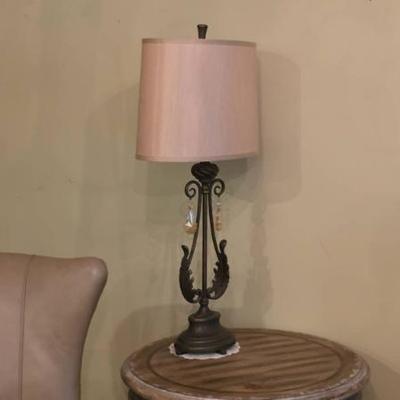 Sale Photo Thumbnail #98: Metal Table Lamp With Fabric Shade
