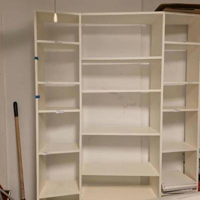 Sale Photo Thumbnail #92: White Freestanding Shelving Units
