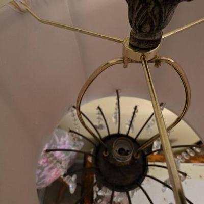 Sale Photo Thumbnail #332: Ornate Table Lamp With Pink Shade
