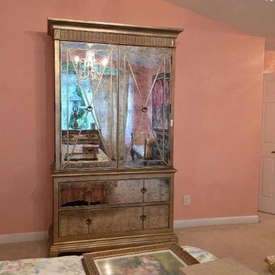 Sale Photo Thumbnail #227: Hooker Furniture Mirrored Armoire Cabinet
