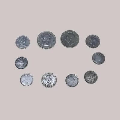 Canadian Silver Coin Lot 80% Fine Silver
