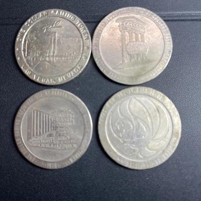 Lot of 4 Las Vegas Gaming Tokens #2