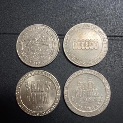 Lot of 4 Las Vegas Gaming Tokens #1