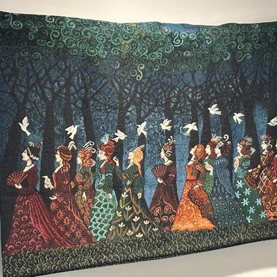 Women Of The Sacred Grove Wall Tapestry