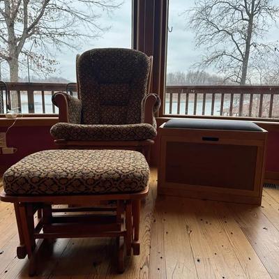 Shermag Glider Rocker With Foot Stool