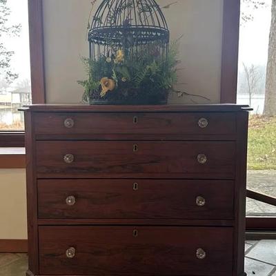 Four Drawer Chest And Decor