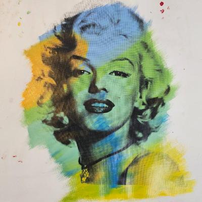 Lot #73 - Steve Kaufman 60/100 Signed Marilyn Monroe Pop Art Portrait Mixed Media Canvas