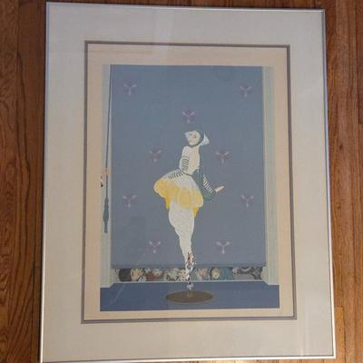 Erte Original Signed Limited Edition 76/300 Serigraph "Spring Fashion" Framed and Matted