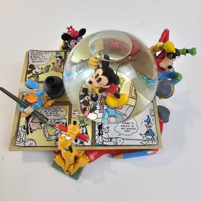 Lot #79 - Disney Mickey Mouse Comic Style Snow Globe w/ Donald, Goofy & Friends