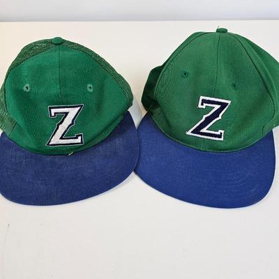 Lot #87 - Vintage Denver Zephyrs Hats Lot of 2 Green Blue Snapback Trucker Baseball Caps