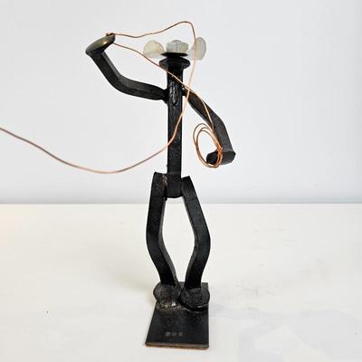 Lot #5 - Vintage Brutalist Homer Inness Spike Art Metal Sculpture Abstract Figure Signed Modernist Art