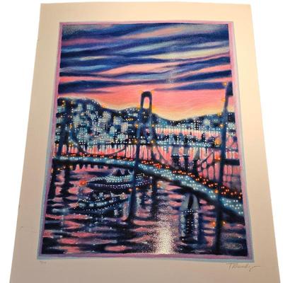 Lot #78 - James Talmadge "Sunset Cruise" Limited Edition 43/399 Signed Serigraph Print.
