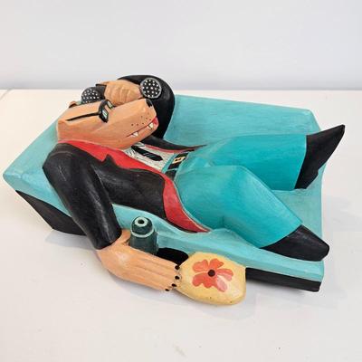 Lot #14 - Vintage Folk Art Replica in the Style of Markus Pierson's Coyote Series.