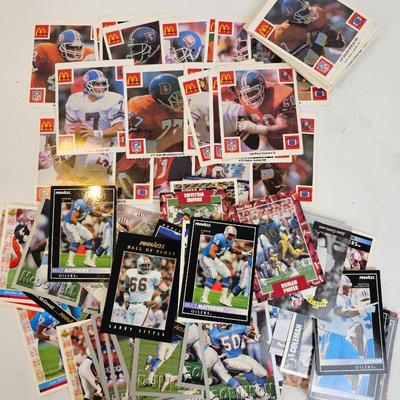 Lot #32 - Large Lot of NFL football trading cards from the 1980s & 90s including McDonald's Denver Bronco Cards.
