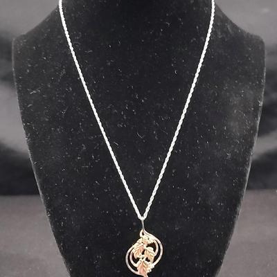 Mt. Rushmore Gold 12K And .925 Pendant On Sterling Chain