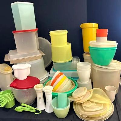 Vintage Tupperware Collection in Assorted Colors and Sizes