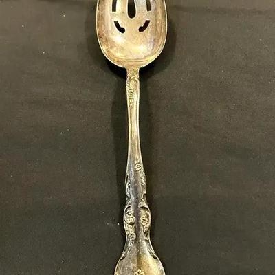 Sterling Silver Pierced Serving Spoon