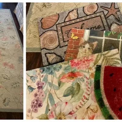 Beaulieu Cameron Floral Area Rug with Decorative Floor Mats, 91 x 63 Inches