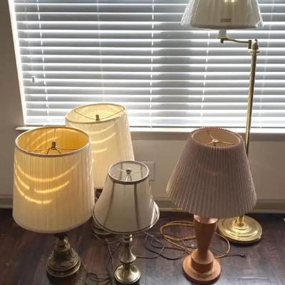 Collection of Table Lamps & Floor Lamp