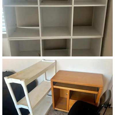 Cube Shelving Units, Desk & Chair