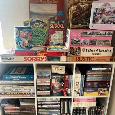 DVDs, CDs, Jigsaw Puzzles & Games Collection