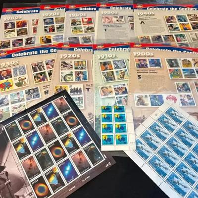 Lot 661:  Large U.S. Postage Stamp Lot – Celebrate the Century Sheets, Space & Wildlife Blocks – Min