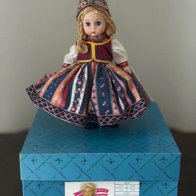 325: Madame Alexander Latvia Doll  This collectible Madame Alexander doll represents Latvia and is d