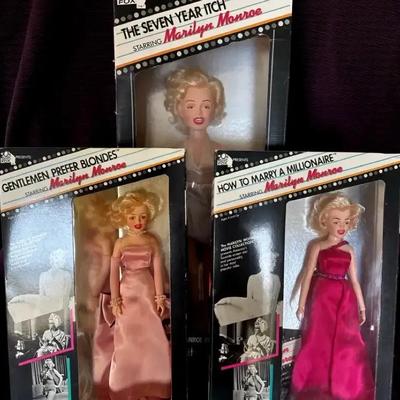 Lot 103:  Vintage Marilyn Monroe Movie Collection Dolls – 20th Century Fox – Set of 3 in Original Bo