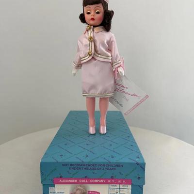 365: Madame Alexander Jackie 10” Doll  Madame Alexander Jackie doll, 10-inch scale, dressed in a sof