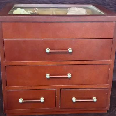 Lot 155:  Jewelry Box With Contents