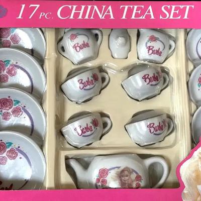 Lot 121:  17 Pc Barbie China Tea Set