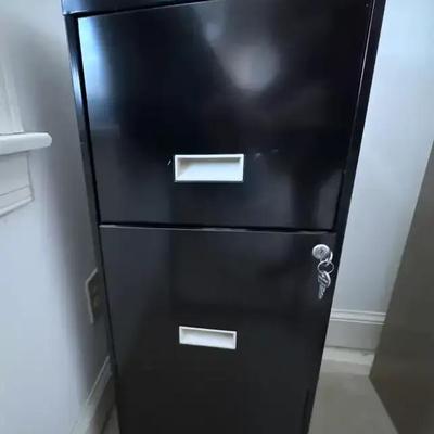 Lot 659:  Three Drawer File Cabinet with Keys
