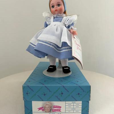 379: Madame Alexander “Alice” #494 Miniature Showcase Doll with Original Box  This Madame Alexander 