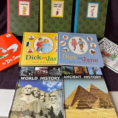 Lot 175:  Vintage Children’s & Educational Boo Lot – Walt Disney, Dick and Jane, World & Ancient Hi