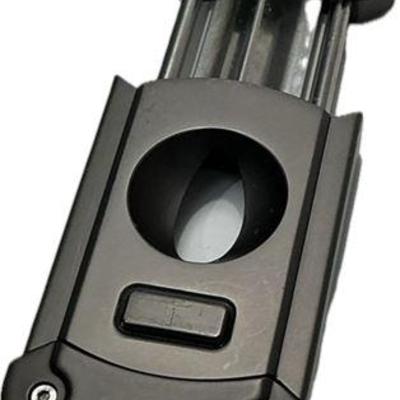 Colibri V-Cut Cigar Cutter – Gunmetal Finish, Spring-Loaded Action