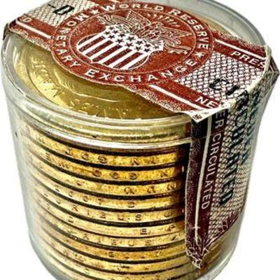 Sealed Roll – 2007 U.S. Presidential $1 Coins – World Reserve Monetary Exchange