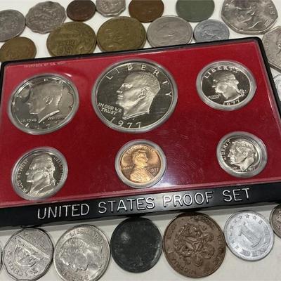 1977 UNITED STATES PROOF SET & MIXED COIN LOT