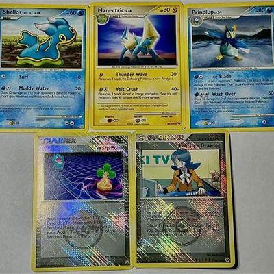 Pokémon Card Lot – Diamond & Pearl Era (2008) + Trainers (5 Cards Total)