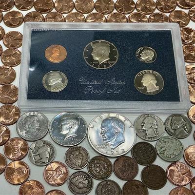 U.S. Coin Lot - Indian Heads, Silver, Proofs, Uncirculated Coins, War nickels
