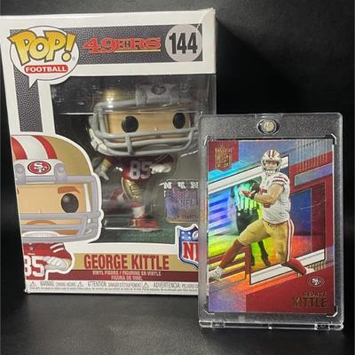 George Kittle Lot – Funko Pop! #144 49ers + Panini Illusions Football Card